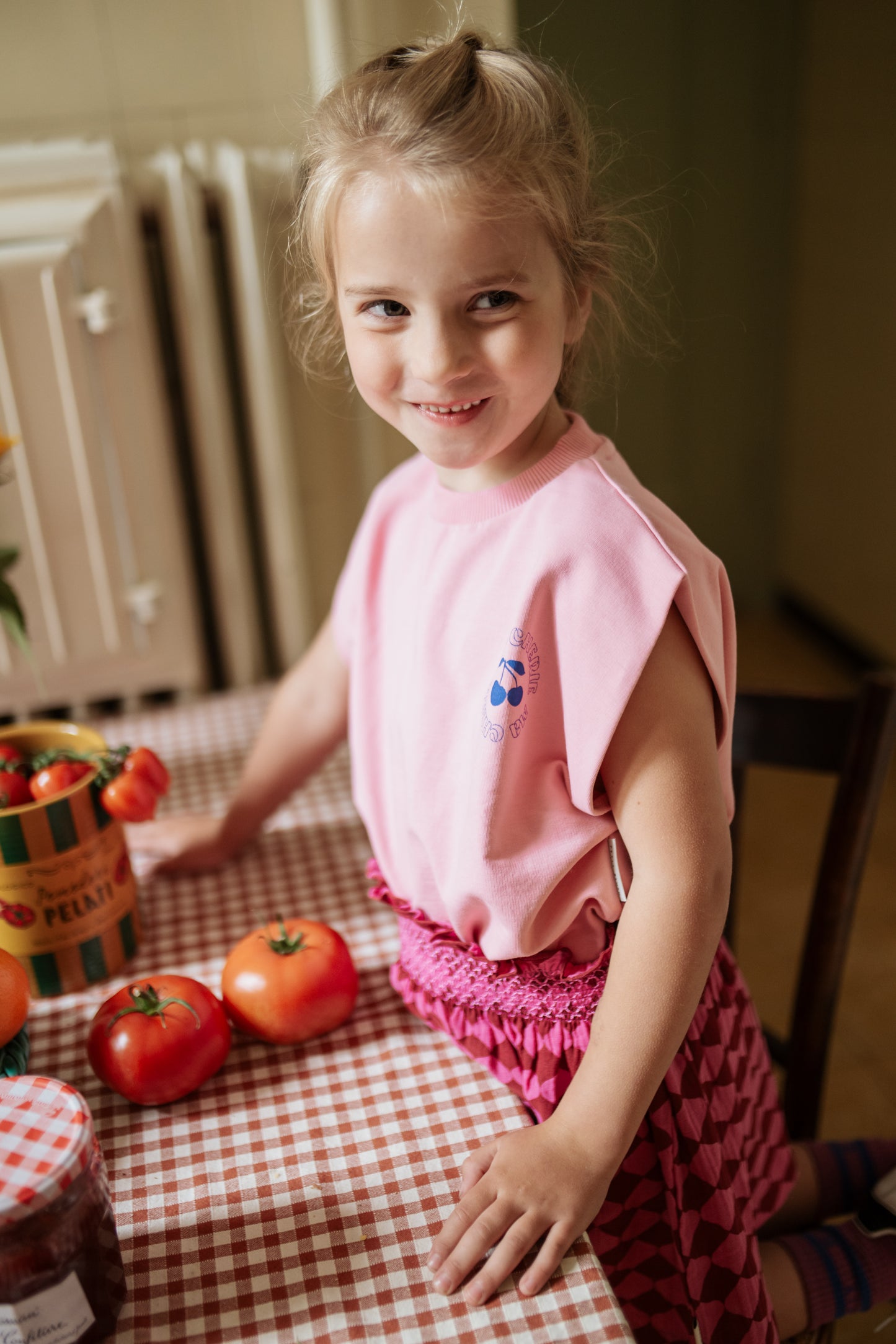 Petit Blush - Meisjes Shoulder Top Cashmere | Rose