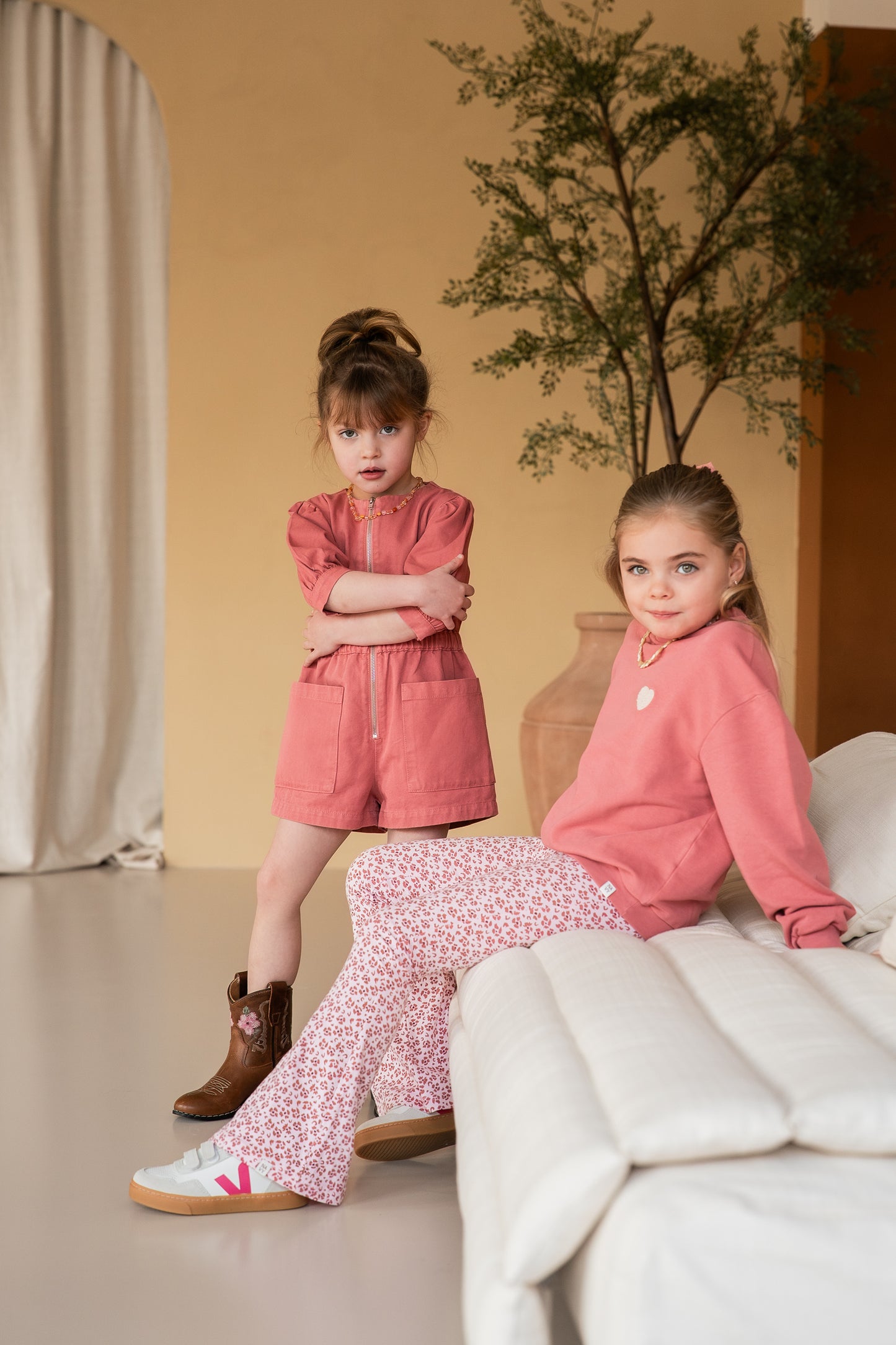 Navy Natural – Sweater Pink Sand Heart