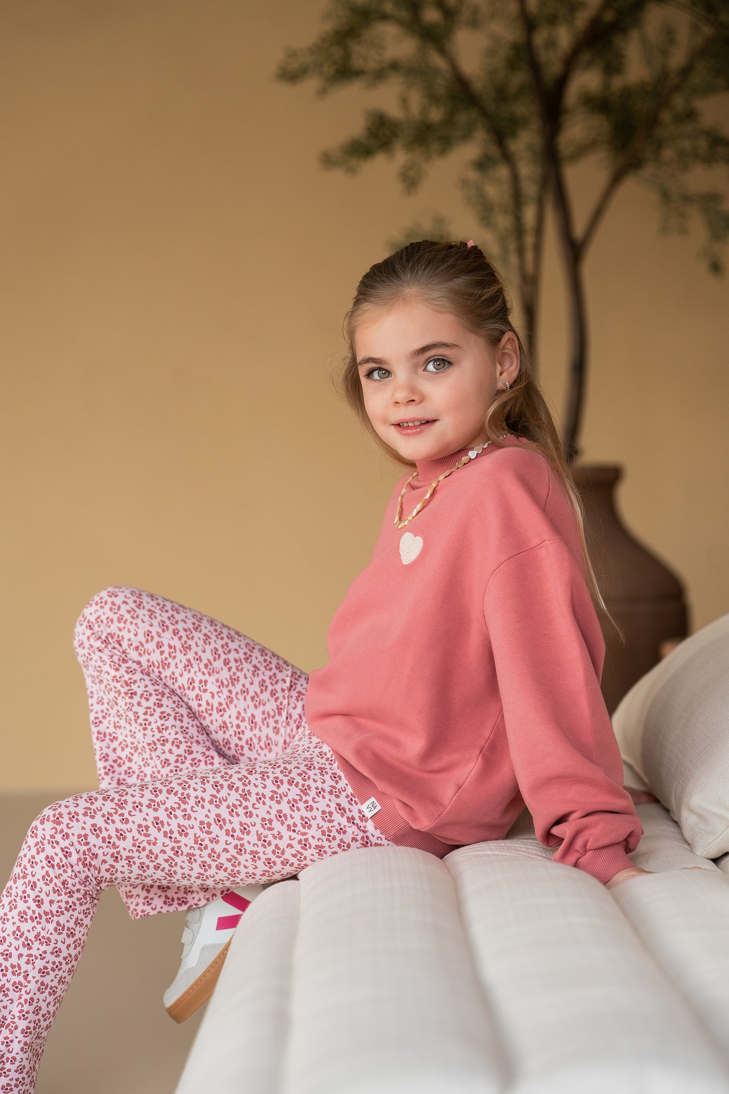 Navy Natural – Sweater Pink Sand Heart