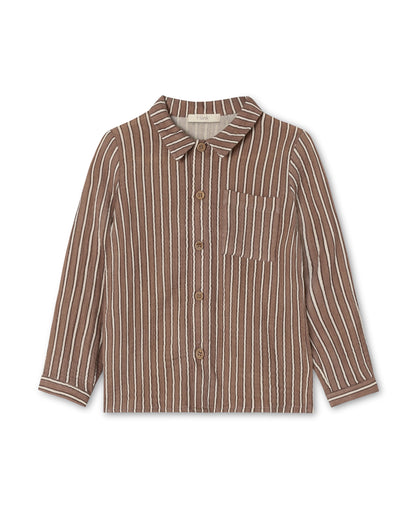 Fliink - Elmo Longsleeve Shirt Pine Bark Stripe