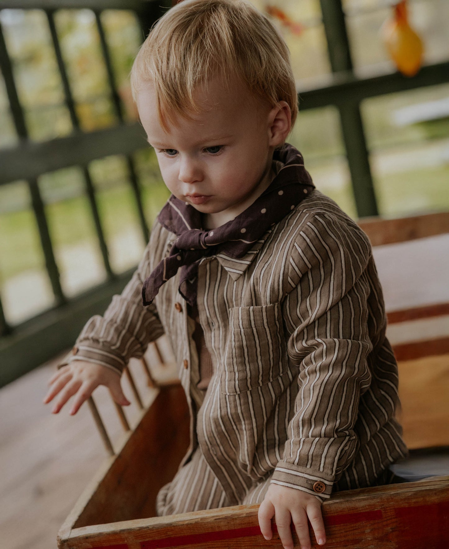 Fliink - Elmo Longsleeve Shirt Pine Bark Stripe