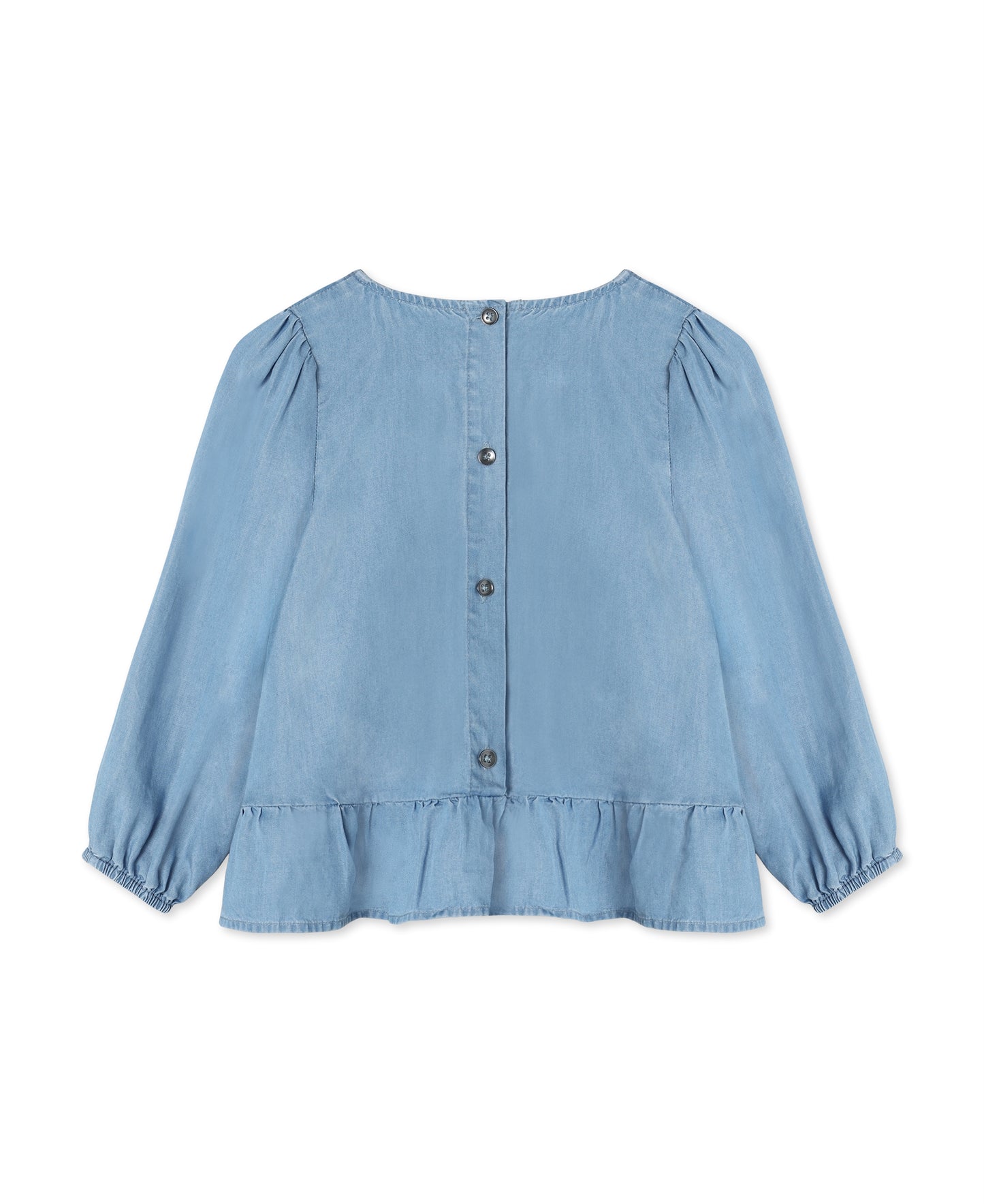 Fliink - Helene LS blouse Medium Denim Blue