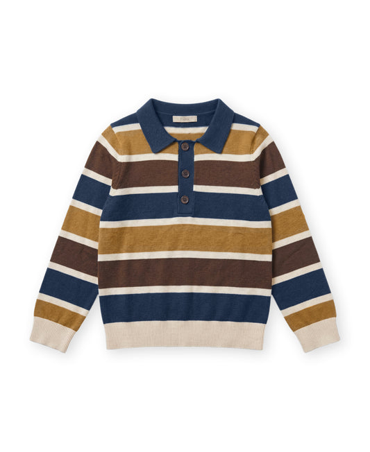 Fliink - Benny LS Polo | Insignia Multi Stripe