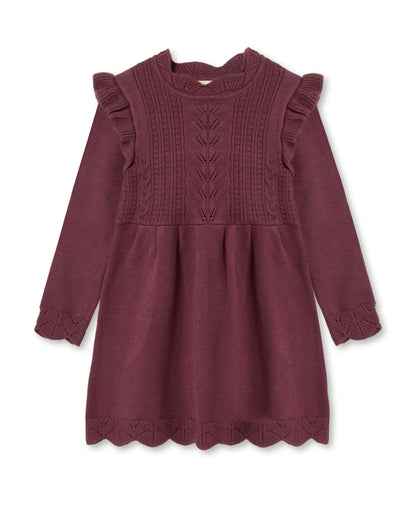 Fliink - Alilly Gebreide Jurk | Burgundy