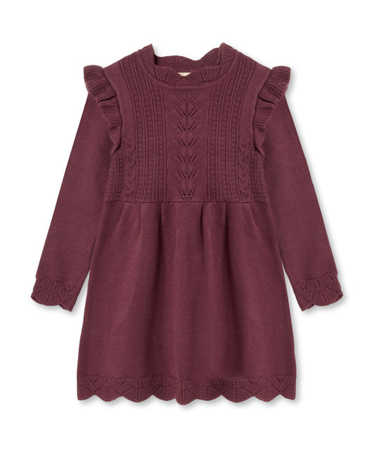 Fliink - Alilly Gebreide Jurk | Burgundy