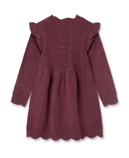 Fliink - Alilly Gebreide Jurk | Burgundy