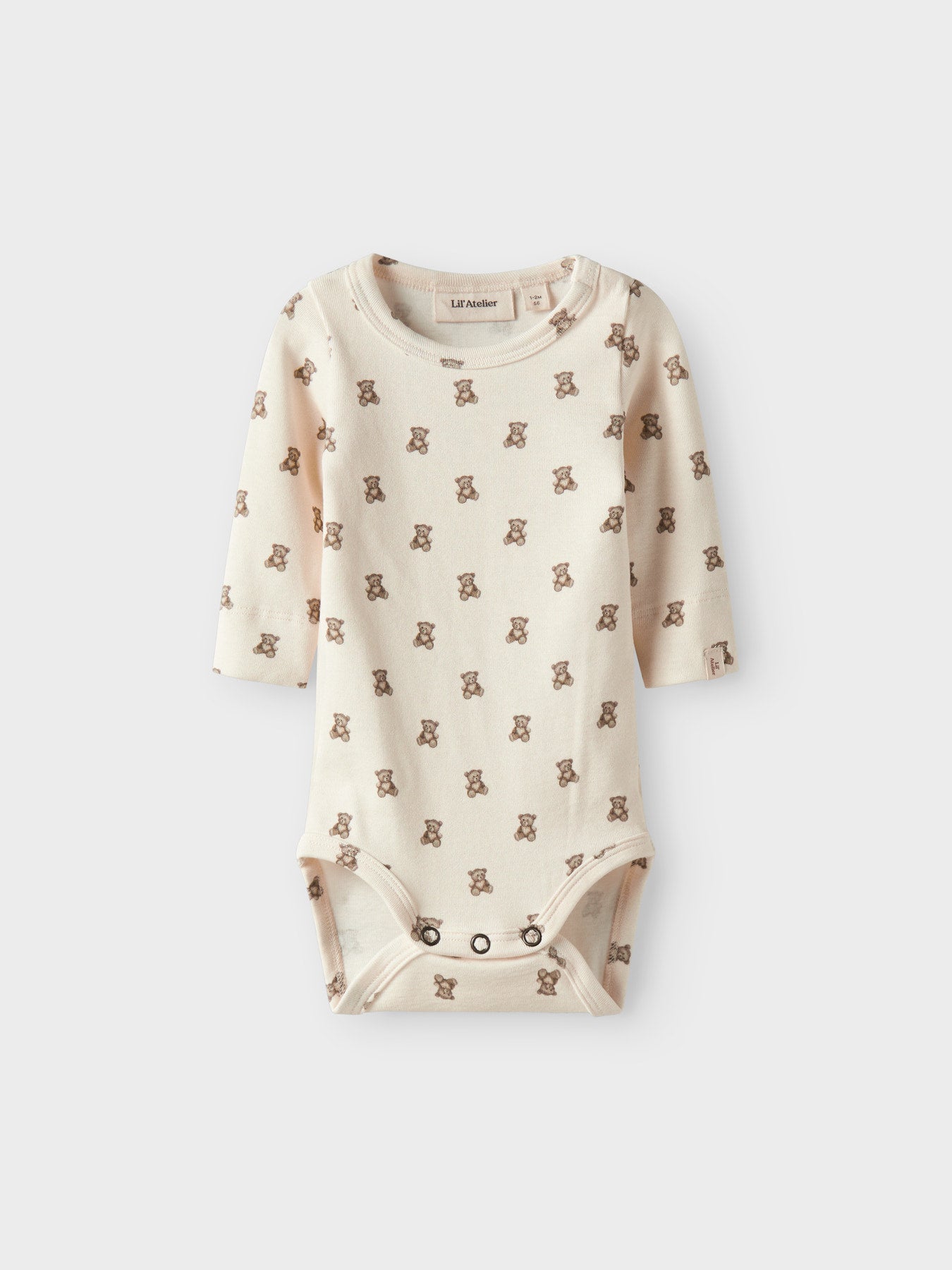 Lil' Atelier - Baby Romper ELO LS Slim Body | Turtledove Teddybear
