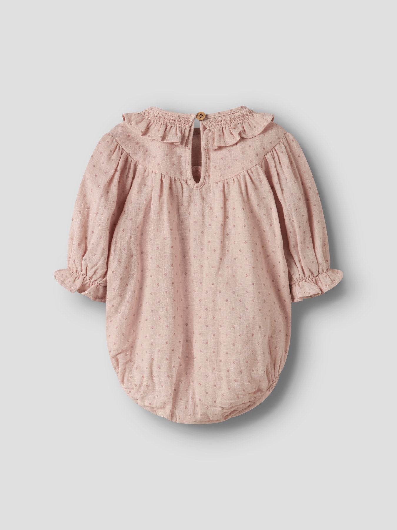Lil' Atelier - Baby Romper NBFDEMBE LS Loose Romber | Peach Whip
