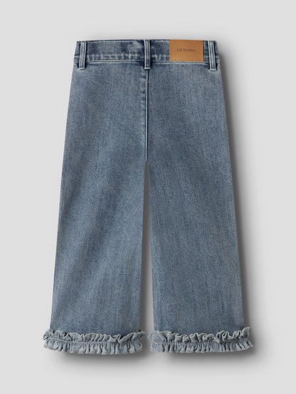 Lil’ Atelier - NMFDAMLA Wide Ancel Jeans | Medium Blue Denim