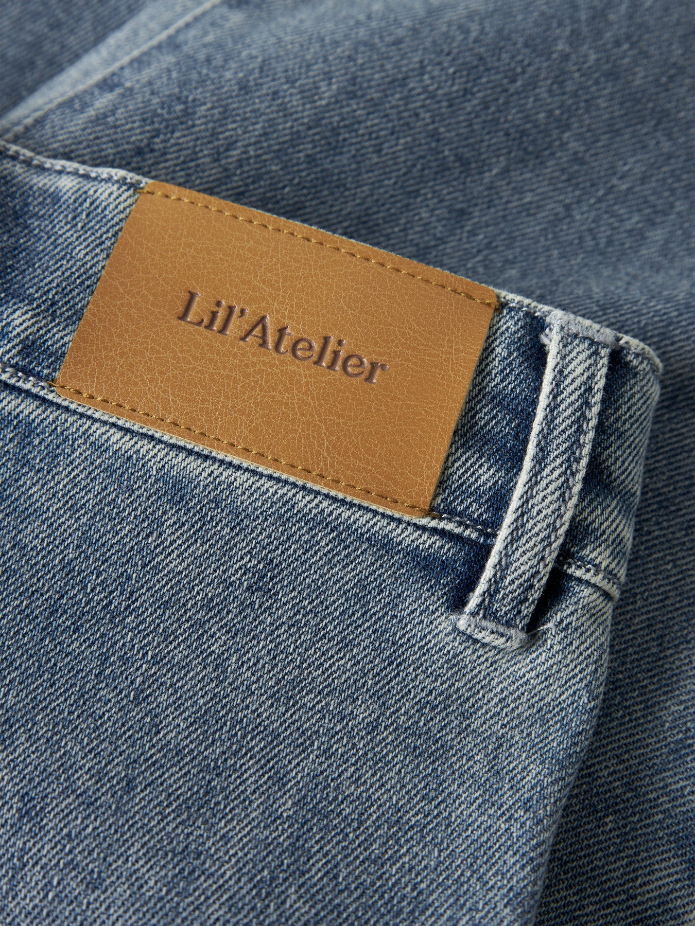 Lil’ Atelier - NMFDAMLA Wide Ancel Jeans | Medium Blue Denim