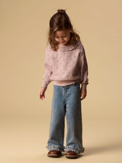 Lil’ Atelier - NMFDAMLA Wide Ancel Jeans | Medium Blue Denim