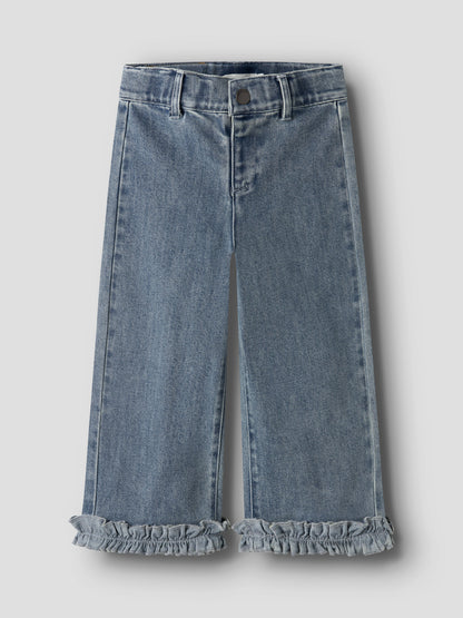 Lil’ Atelier - NMFDAMLA Wide Ancel Jeans | Medium Blue Denim