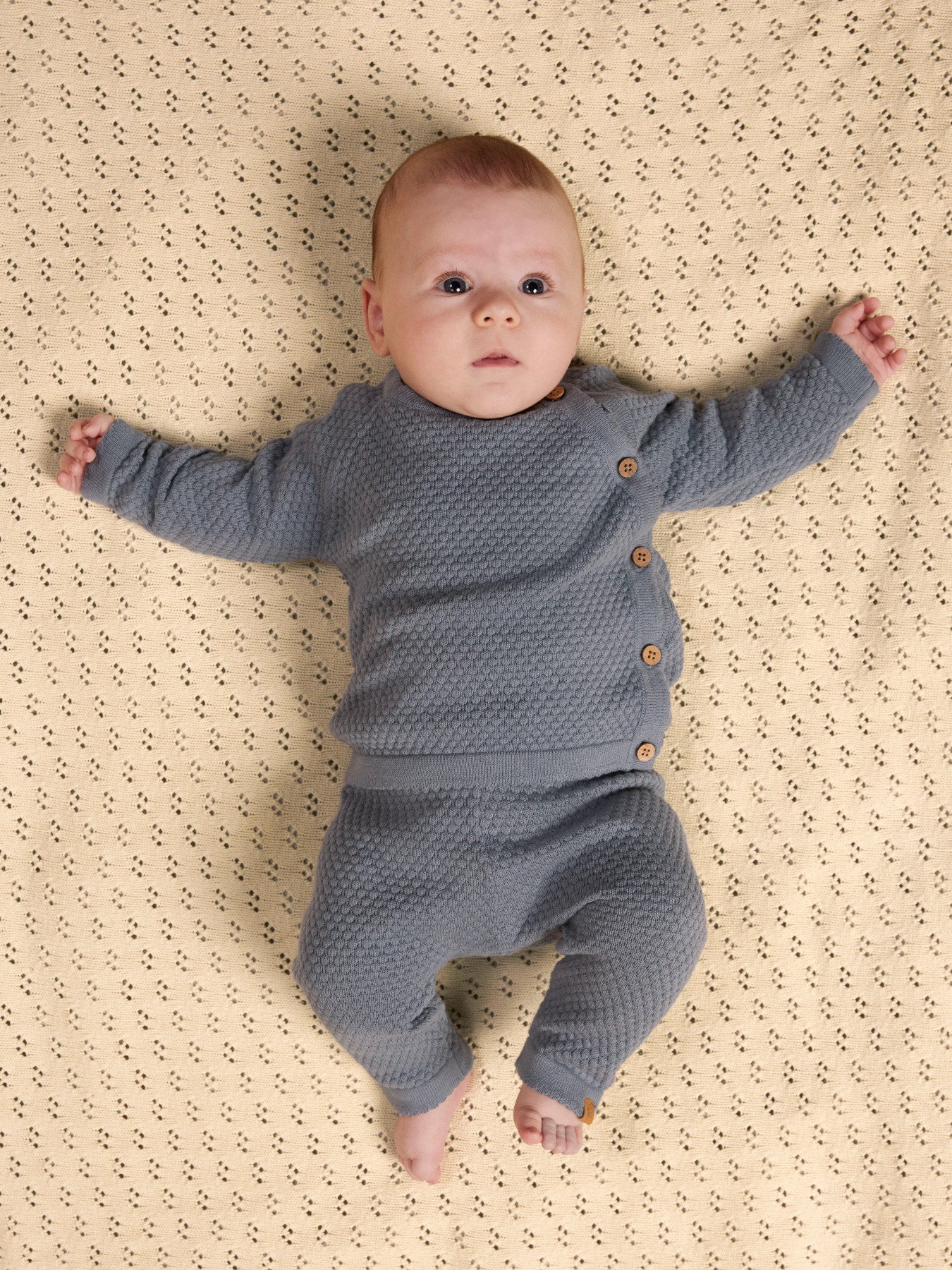 Lil' Atelier - Baby Vest NBMFICO LS Wrap Knit | Tradewinds Melange