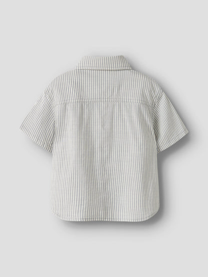 Lil’ Atelier -  MINI Jongens NMMDARKO SS Loose Shirt | Coconut Milk