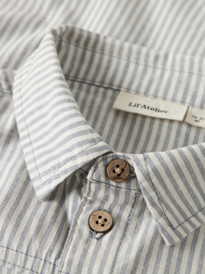 Lil’ Atelier -  MINI Jongens NMMDARKO SS Loose Shirt | Coconut Milk