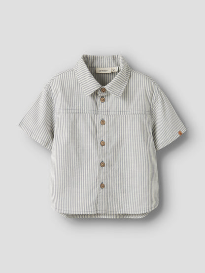Lil’ Atelier -  MINI Jongens NMMDARKO SS Loose Shirt | Coconut Milk
