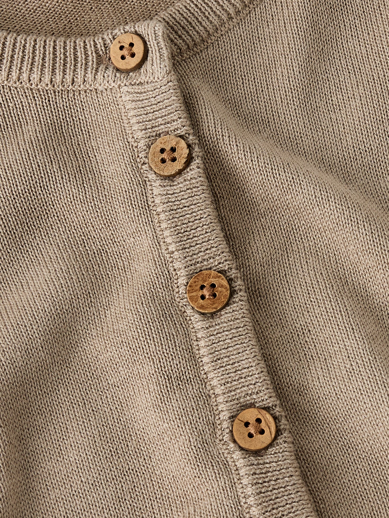 Lil’ Atelier - NBNDUNO LS Knit Cardigan Baby Vest | Oxford Tan