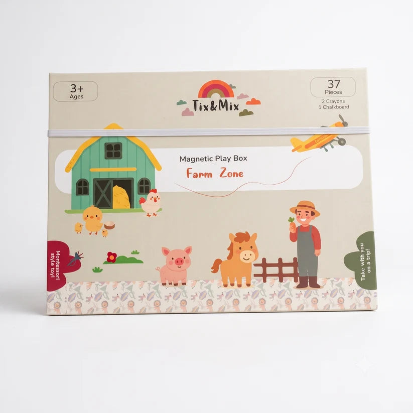 Tix & Mix - Magnetic Play Box | Farm Zone