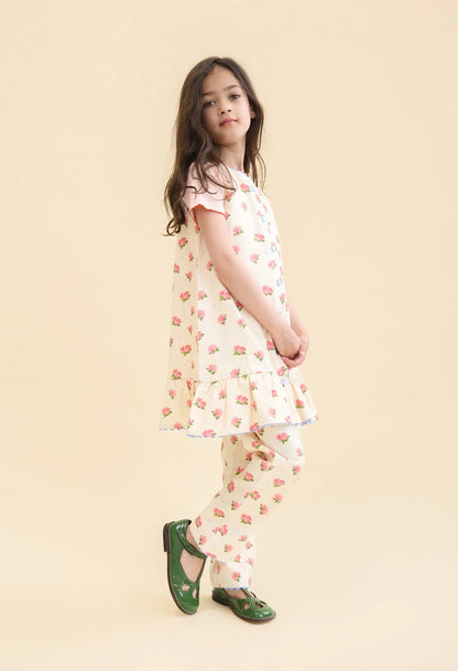 Flöss - Camille Pants Dark Pink Rose voor Baby’s en Kinderen