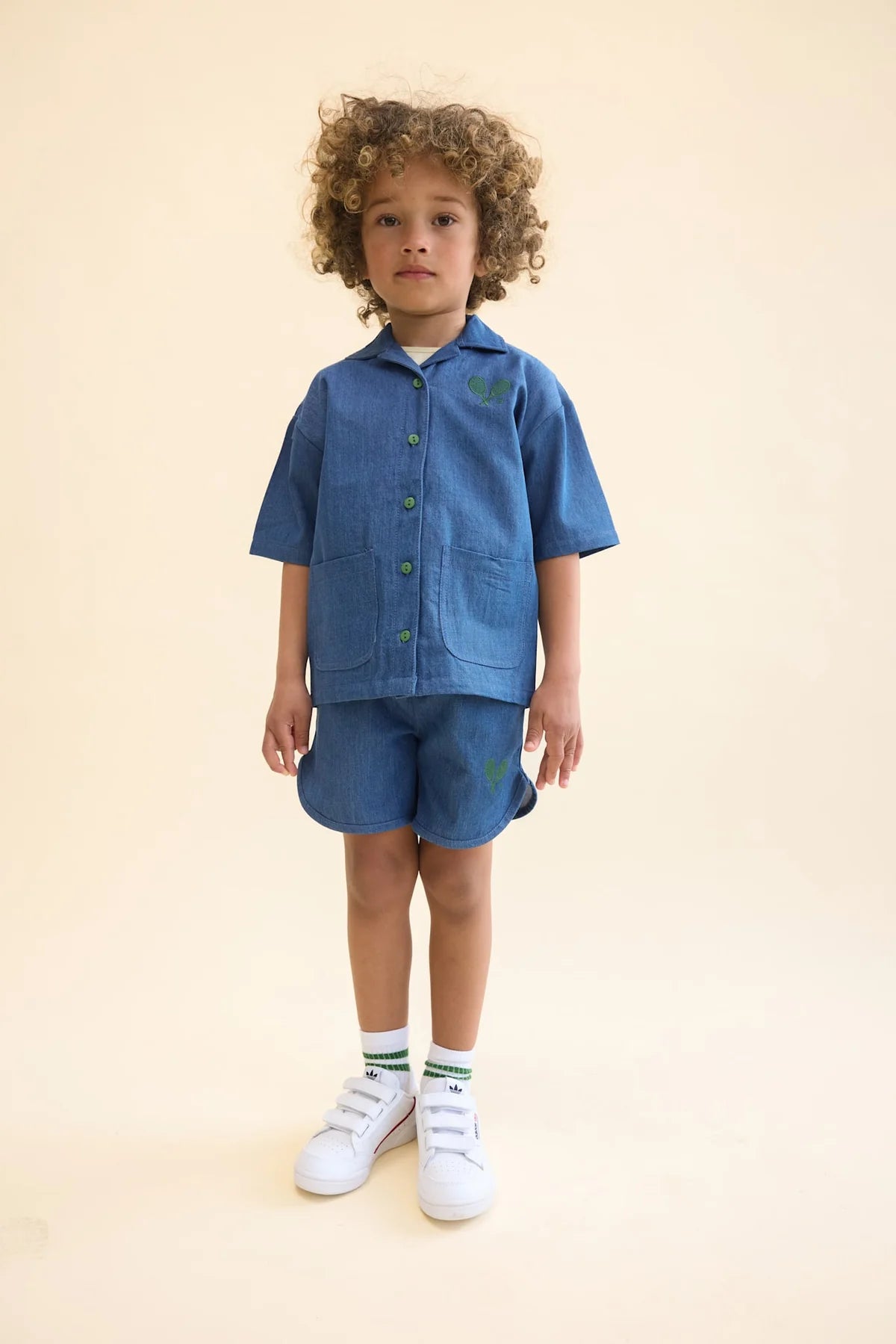 Flöss - Victor Shorts Mid Blue voor Baby’s en Jongens