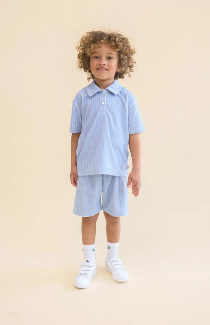 Flöss - Nohr Shorts Bright Blue Stripe voor Baby’s en Jongens