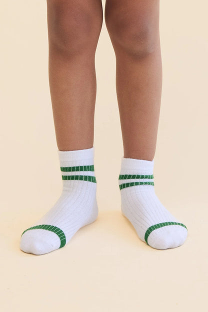 Flöss - Vitus Socks 2-Pack White Green Tennis