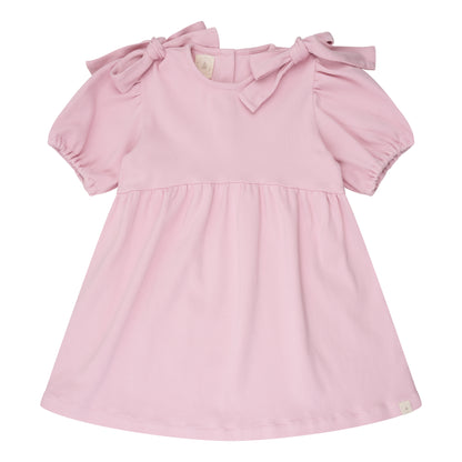 Navy Natural – Fransje Bow Dress Pink Rib