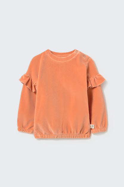 Cozmo - HEIDI Velour Knit Baby Sweatshirt | Petal