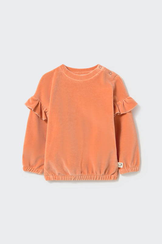 Cozmo - HEIDI Velour Knit Baby Sweatshirt | Petal
