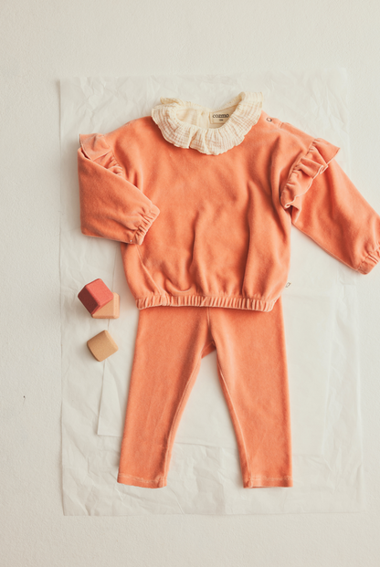 Cozmo - HEIDI Velour Knit Baby Sweatshirt | Petal