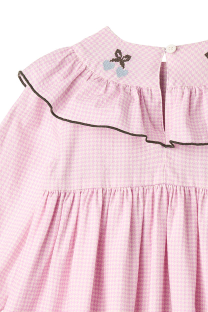 Copenhagen Colors – Ternet Jurk met Frill en Borduursel