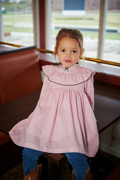 Copenhagen Colors – Ternet Jurk met Frill en Borduursel