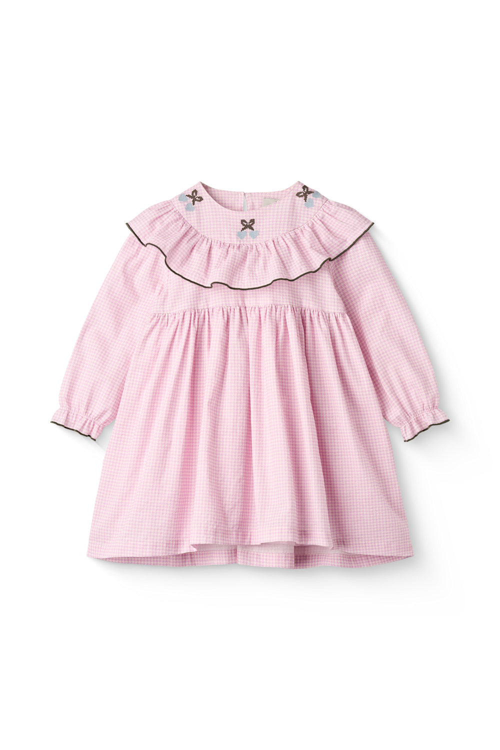Copenhagen Colors – Ternet Jurk met Frill en Borduursel