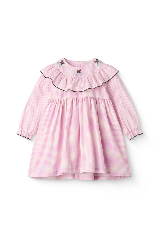Copenhagen Colors – Ternet Jurk met Frill en Borduursel