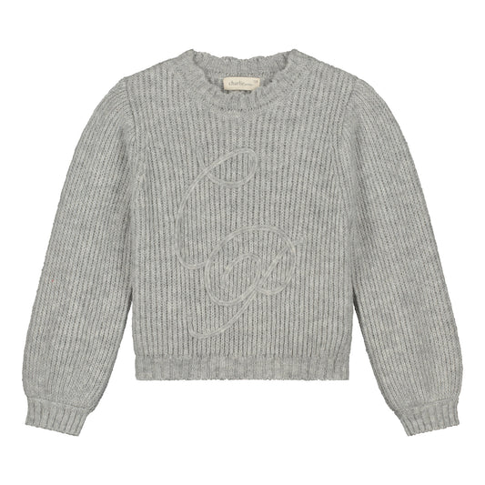 Charlie Petite - Hudson Sweater Grey Melange