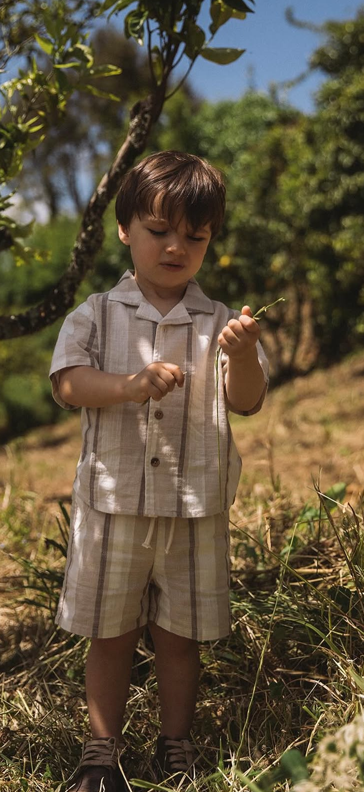 Lil’ Atelier -  MINI Jongens NMMFIBERT SS Loose Shirt | Coconut Milk