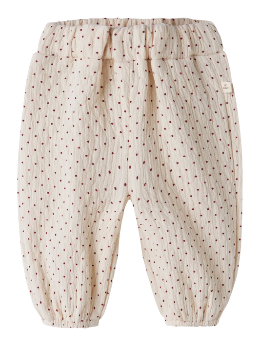 Lil' Atelier - Roa Loose Broek | Turtledove Biking Red