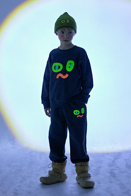 Jelly Mallow - Catchy Face Pigment Sweatshirt (Glow in the dark)