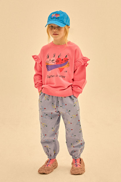 Jelly Mallow - Together Pigment Ruffled Sweatshirt
