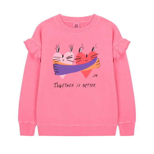 Jelly Mallow - Together Pigment Ruffled Sweatshirt