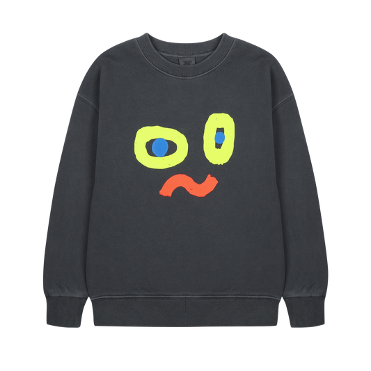 Jelly Mallow - Catchy Face Pigment Sweatshirt (Glow in the dark)