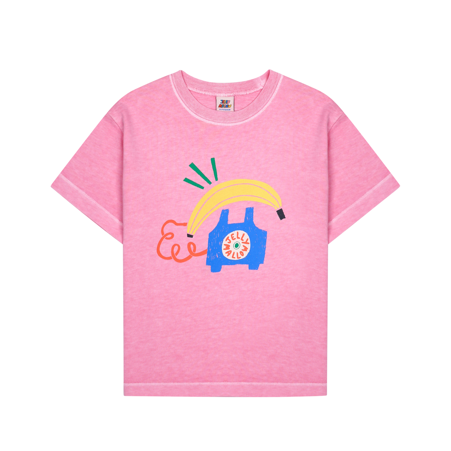 Jelly Mallow – Banana Telephone Pigment T-shirt Pink