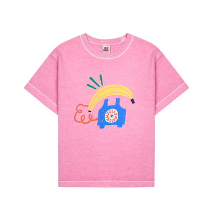 Jelly Mallow – Banana Telephone Pigment T-shirt Pink
