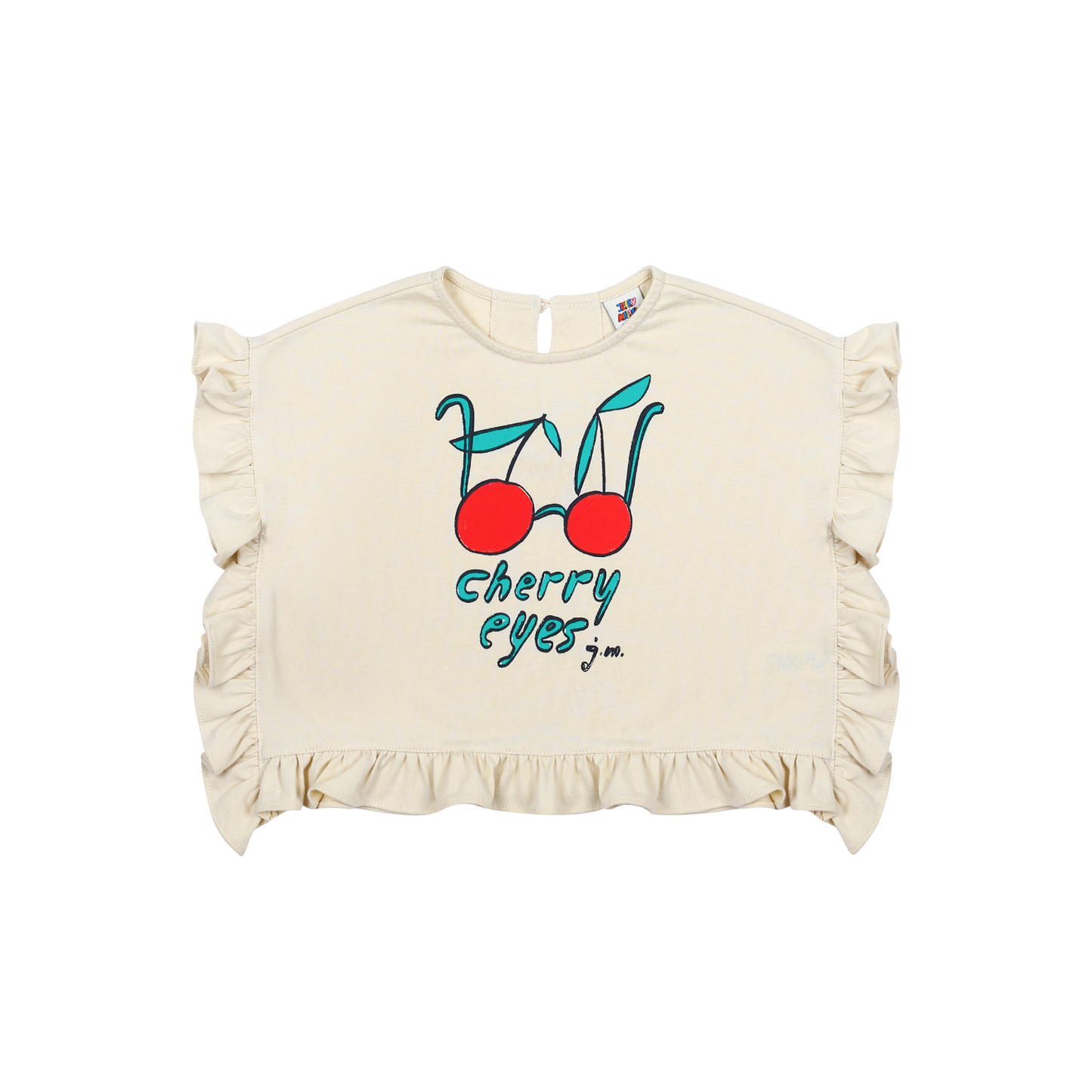 Jelly Mallow – Cherry Frill Sleeveless T-shirt