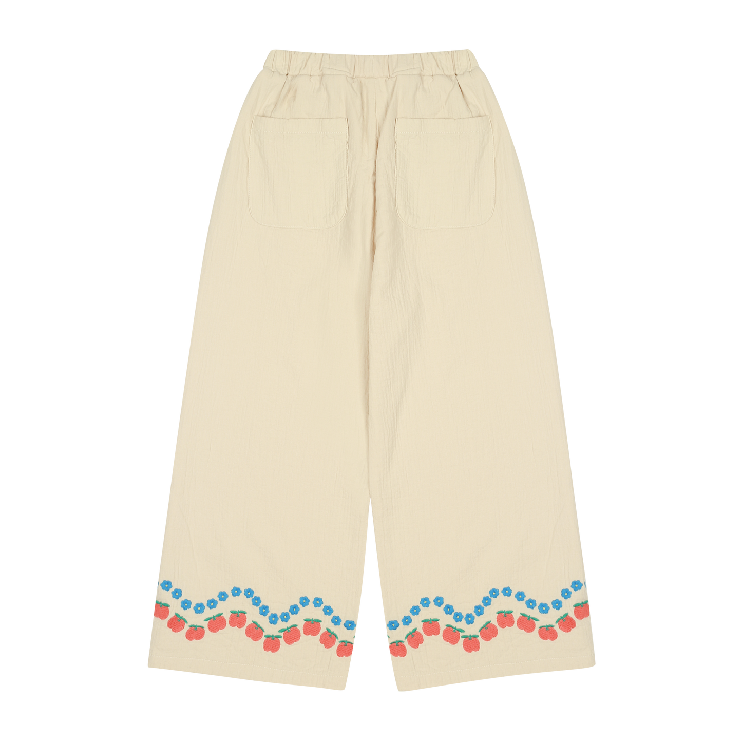 Jelly Mallow – Apple Flower Wide Leg Pants Beige