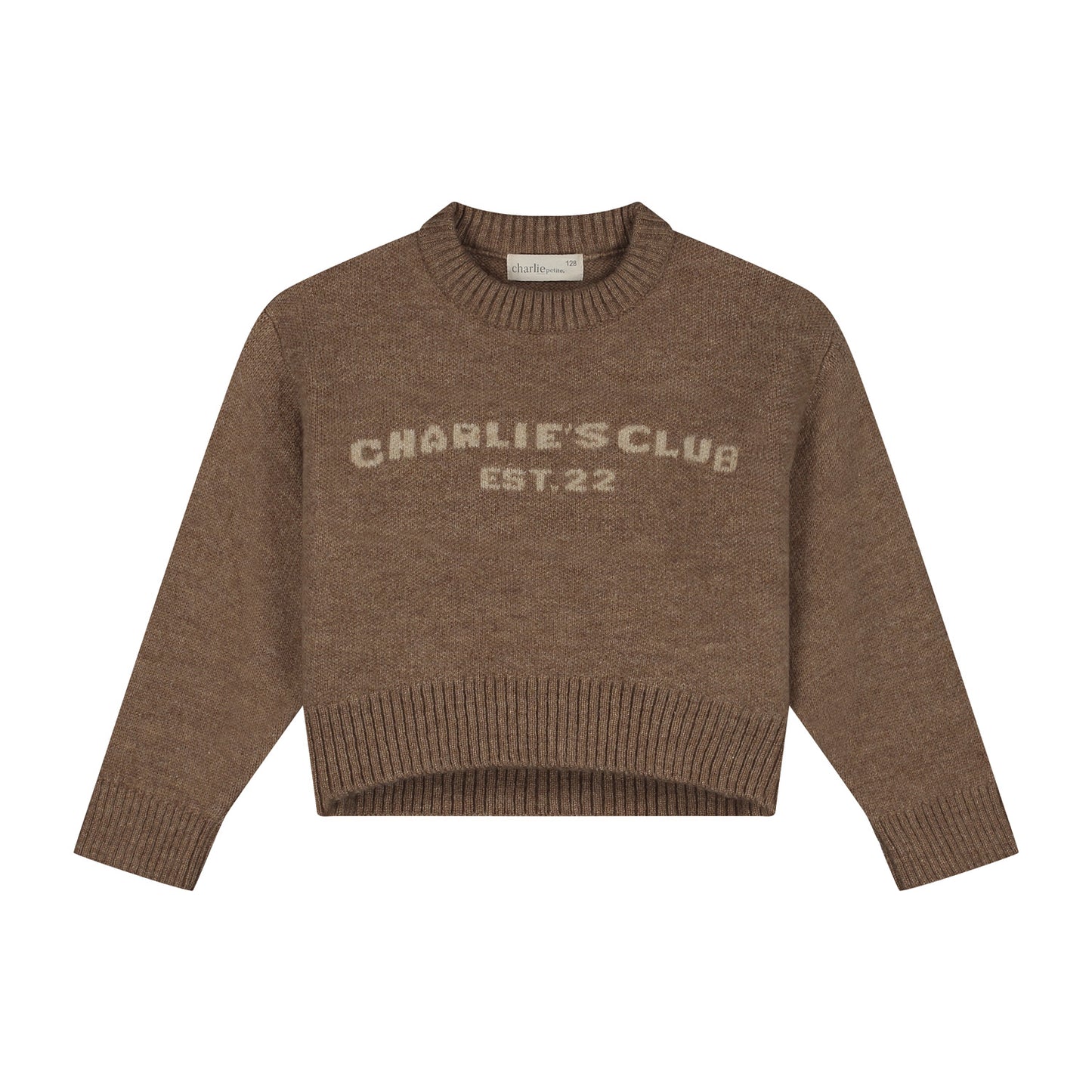 Charlie Petite - Joan Sweater | Light Brown | Gebreide Kindersweater