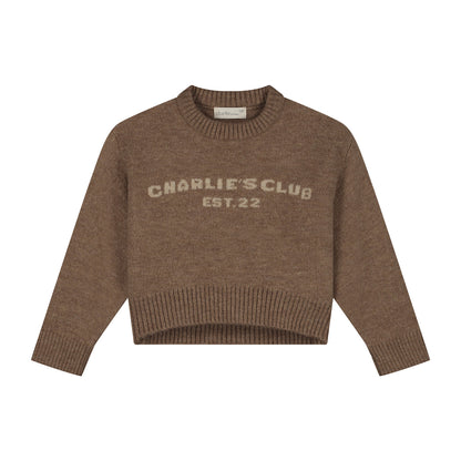 Charlie Petite - Joan Sweater | Light Brown | Gebreide Kindersweater