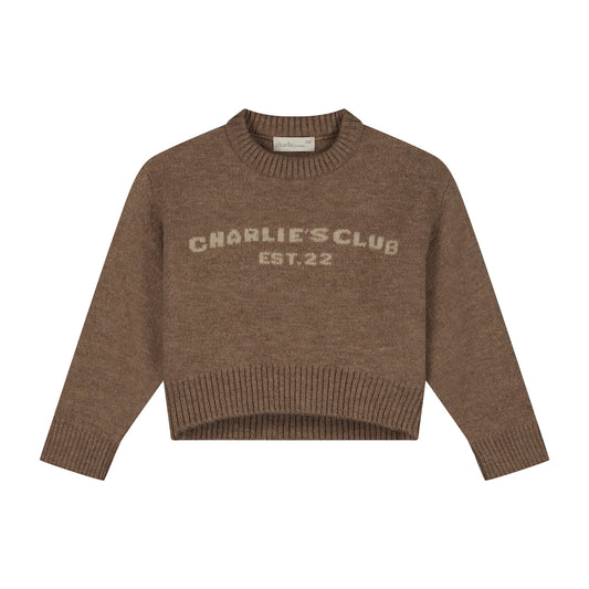 Charlie Petite - Joan Sweater | Light Brown | Gebreide Kindersweater