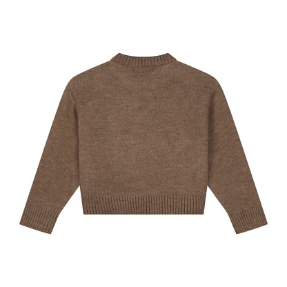 Charlie Petite - Joan Sweater | Light Brown | Gebreide Kindersweater