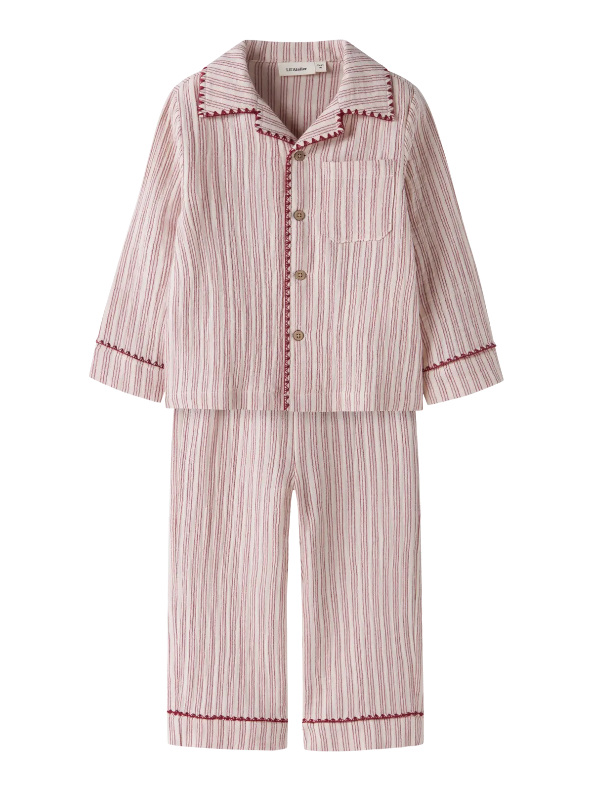 Lil’ Atelier - Sage Pyjama Set | Turtledove Biking Red